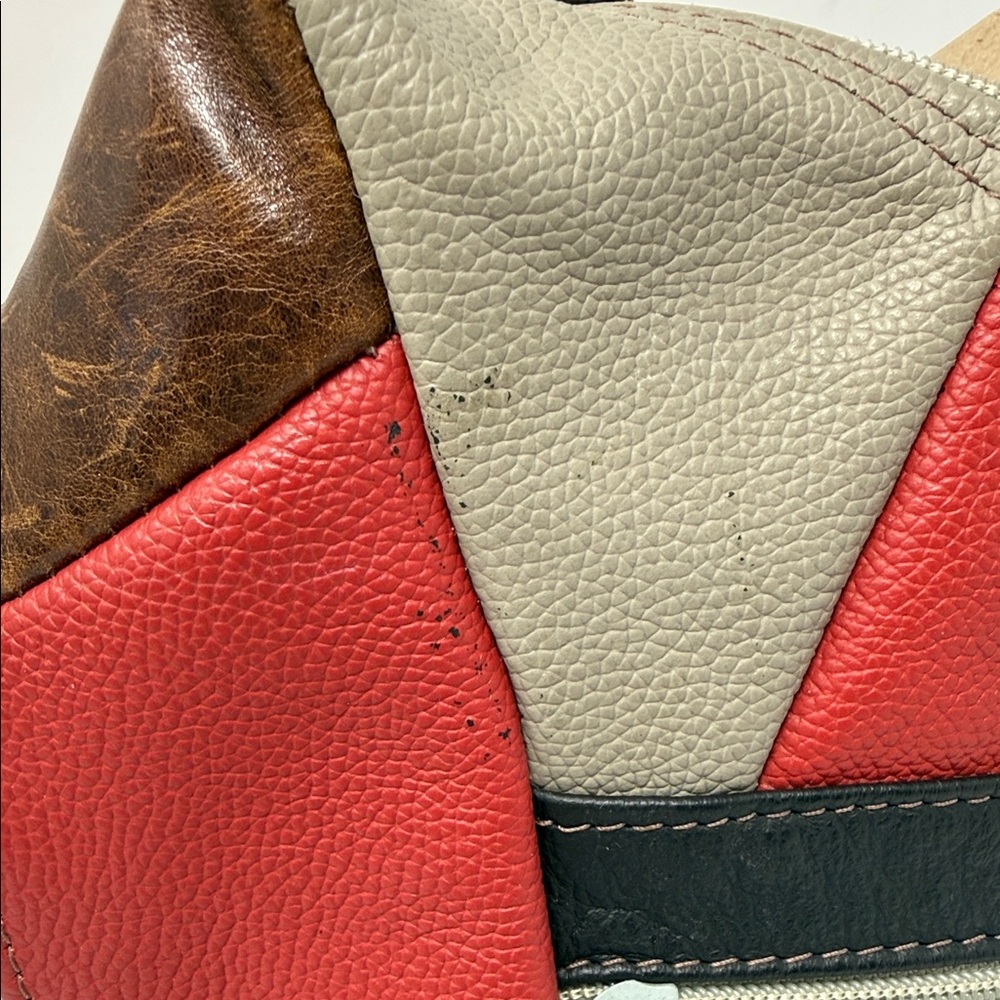 Patchwork Leather Hobo Bag Boho Slouchy Shoulder Purse Y2K artisan Indie - Picture 12 of 12